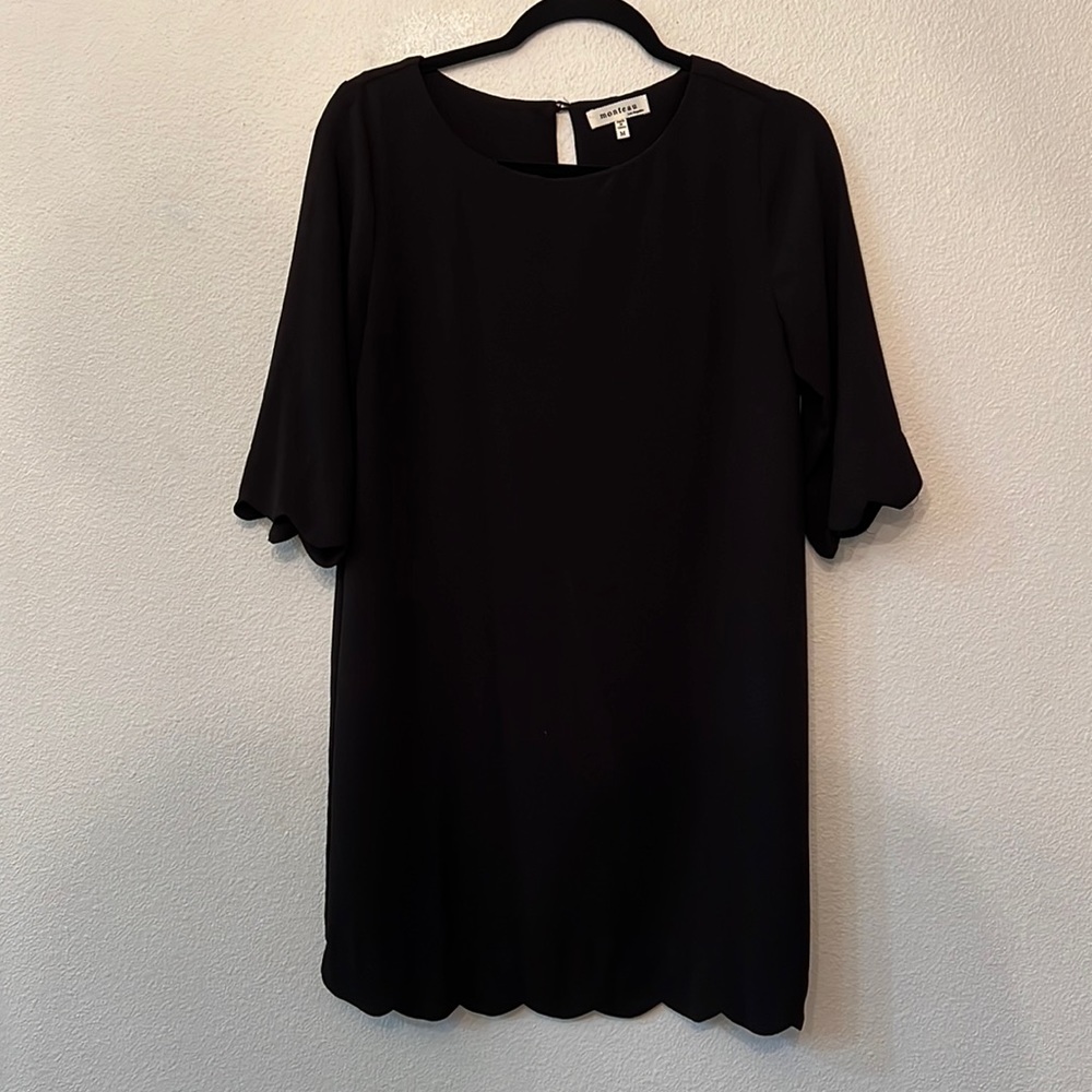 //MONTEAU// Scalloped Little Black Dress
